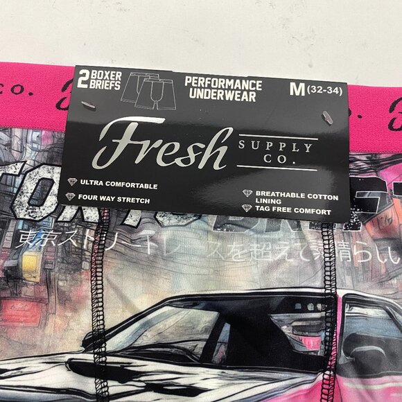 NWT Fresh Supply Co Boxer Briefs - 2 Pack - Tokyo Drift Print - Picture 6 of 6